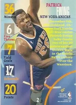 Back of Patrick Ewing
