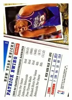 Back of Patrick Ewing
