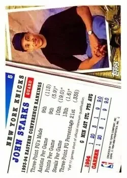 Back of John Starks