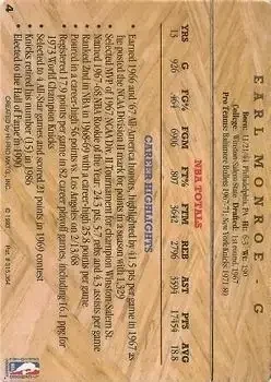 Back of Earl Monroe