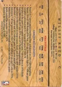 Back of Willis Reed