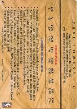 Back of Dave Cowens