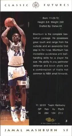 Back of Jamal Mashburn