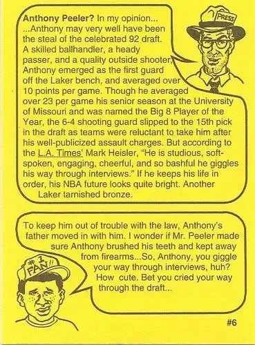 Back of Anthony Peeler
