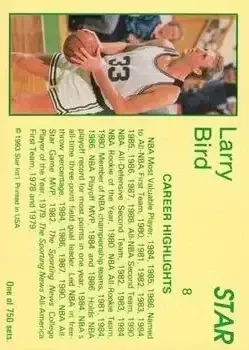 Back of Larry Bird
