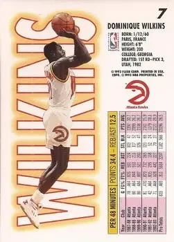 Back of Dominique Wilkins