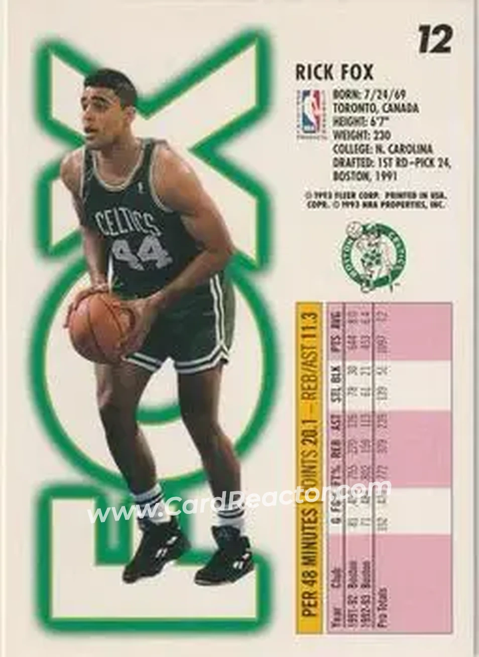 Back of Rick Fox