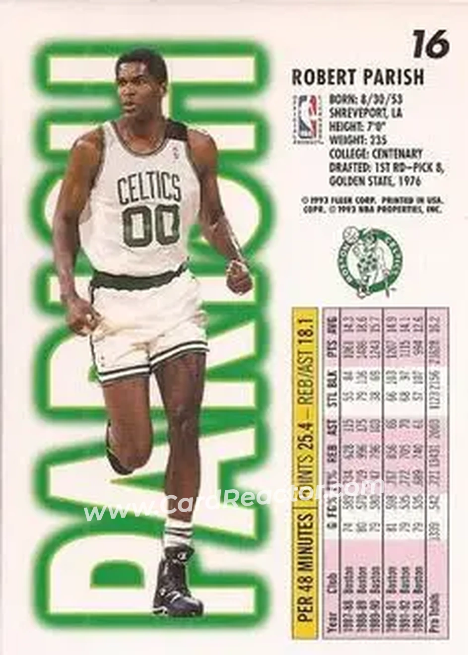 Back of Robert Parish