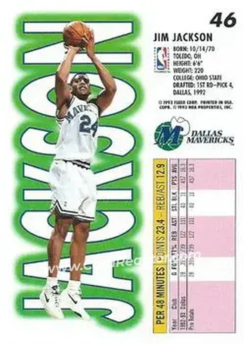 Back of Jim Jackson