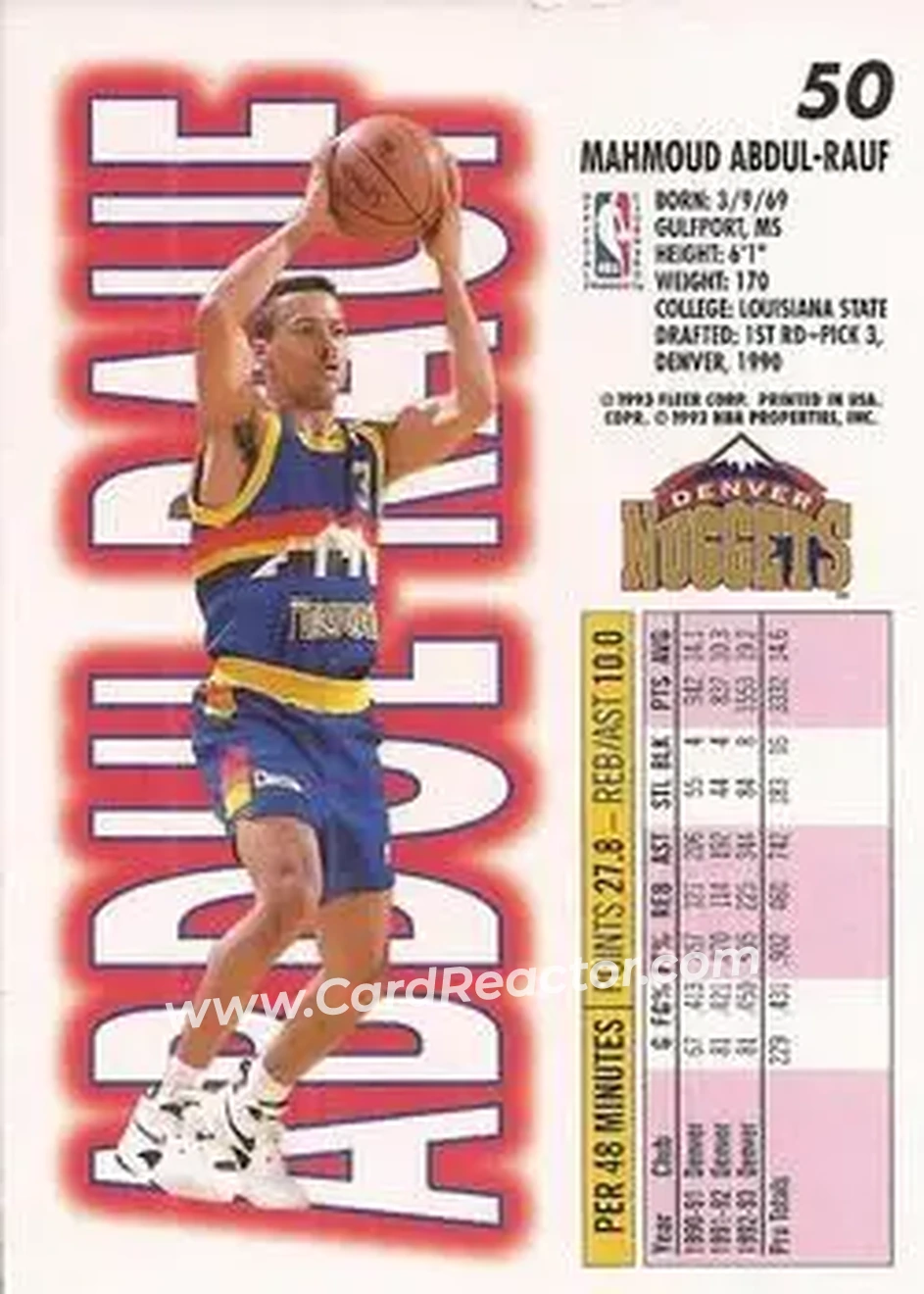 Back of Mahmoud Abdul-Rauf