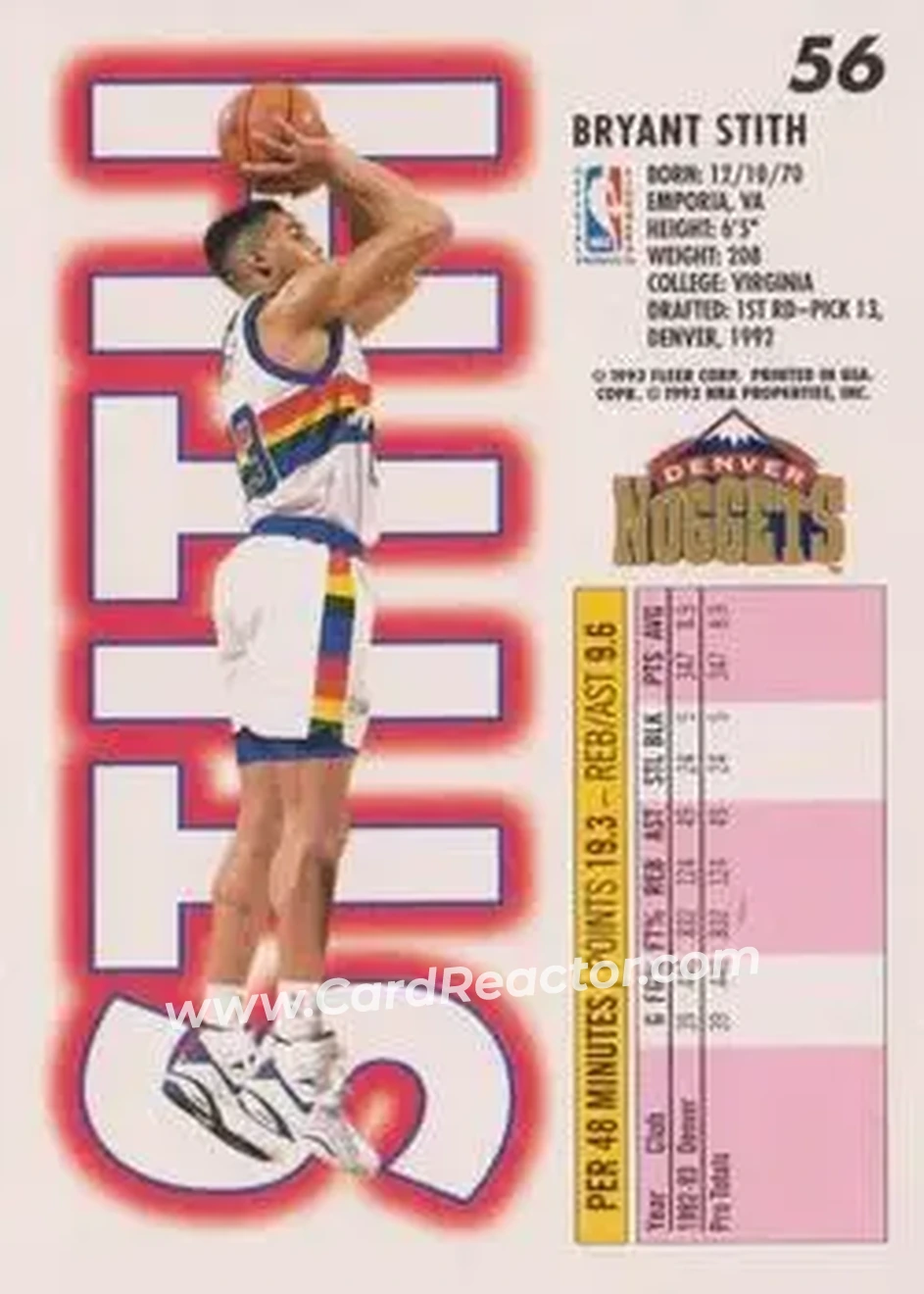 Back of Bryant Stith