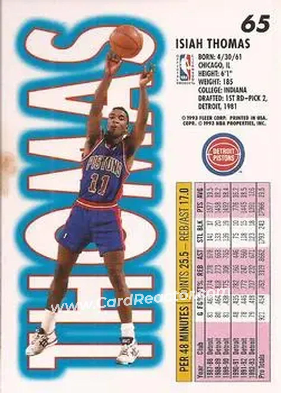 Back of Isiah Thomas