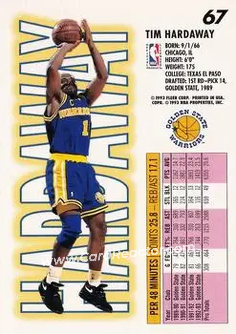 Back of Tim Hardaway