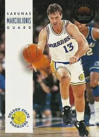 1993-94 SkyBox Premium #75 - Šarūnas Marčiulionis - Golden State Warriors