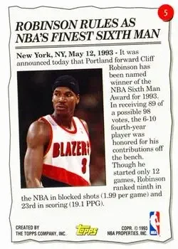 Back of Clifford Robinson