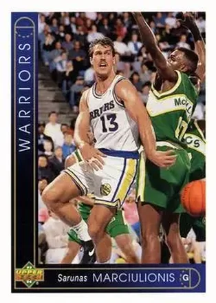1993-94 Upper Deck #95 - Šarūnas Marčiulionis - Golden State Warriors