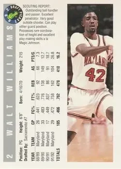 Back of Walt Williams