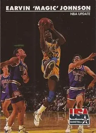 1992 SkyBox USA #28 - Magic Johnson - USA