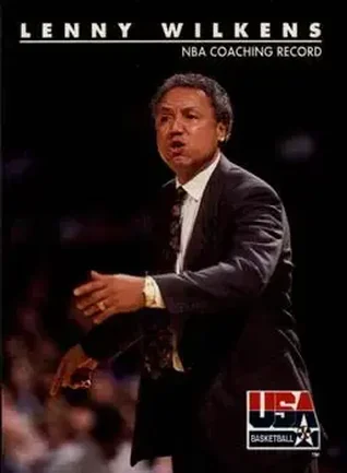 1992 SkyBox USA #98 - Lenny Wilkens - USA 1992 SkyBox USA #98 - Lenny Wilkens - USA