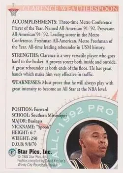 Back of Clarence Weatherspoon