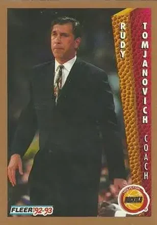 1992-93 Fleer #87 - Rudy Tomjanovich - Houston Rockets 1992-93 Fleer #87 - Rudy Tomjanovich - Houston Rockets