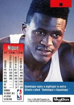 Back of Dominique Wilkins
