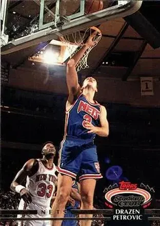 1992-93 Stadium Club #10 - Dražen Petrović - New Jersey Nets