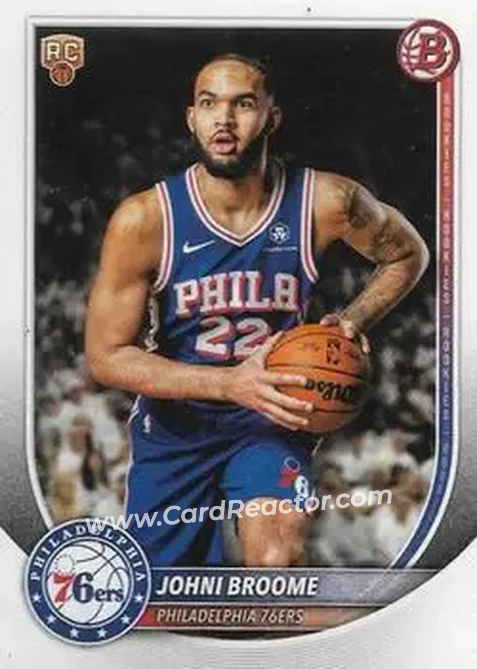 2025-26 Bowman #35 - Johni Broome - Philadelphia 76ers - Front