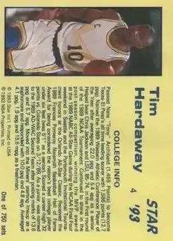 Back of Tim Hardaway