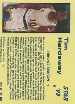 Back of Tim Hardaway