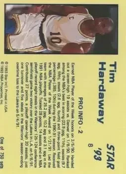 Back of Tim Hardaway