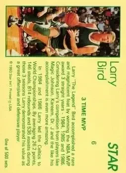 Back of Larry Bird