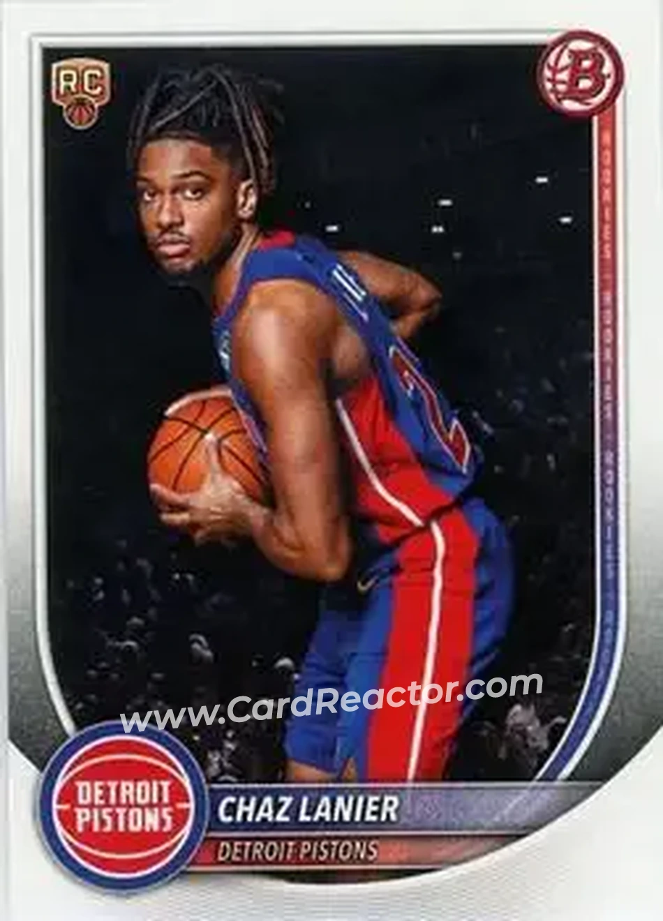 2025-26 Bowman #38 - Chaz Lanier - Detroit Pistons - Front 2025-26 Bowman #38 - Chaz Lanier - Detroit Pistons - Front