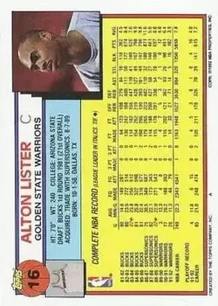 Back of Alton Lister