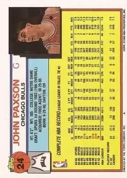 Back of John Paxson