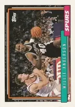 1992-93 Topps #48 - Willie Anderson - San Antonio Spurs