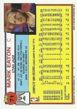 Back of Mark Eaton