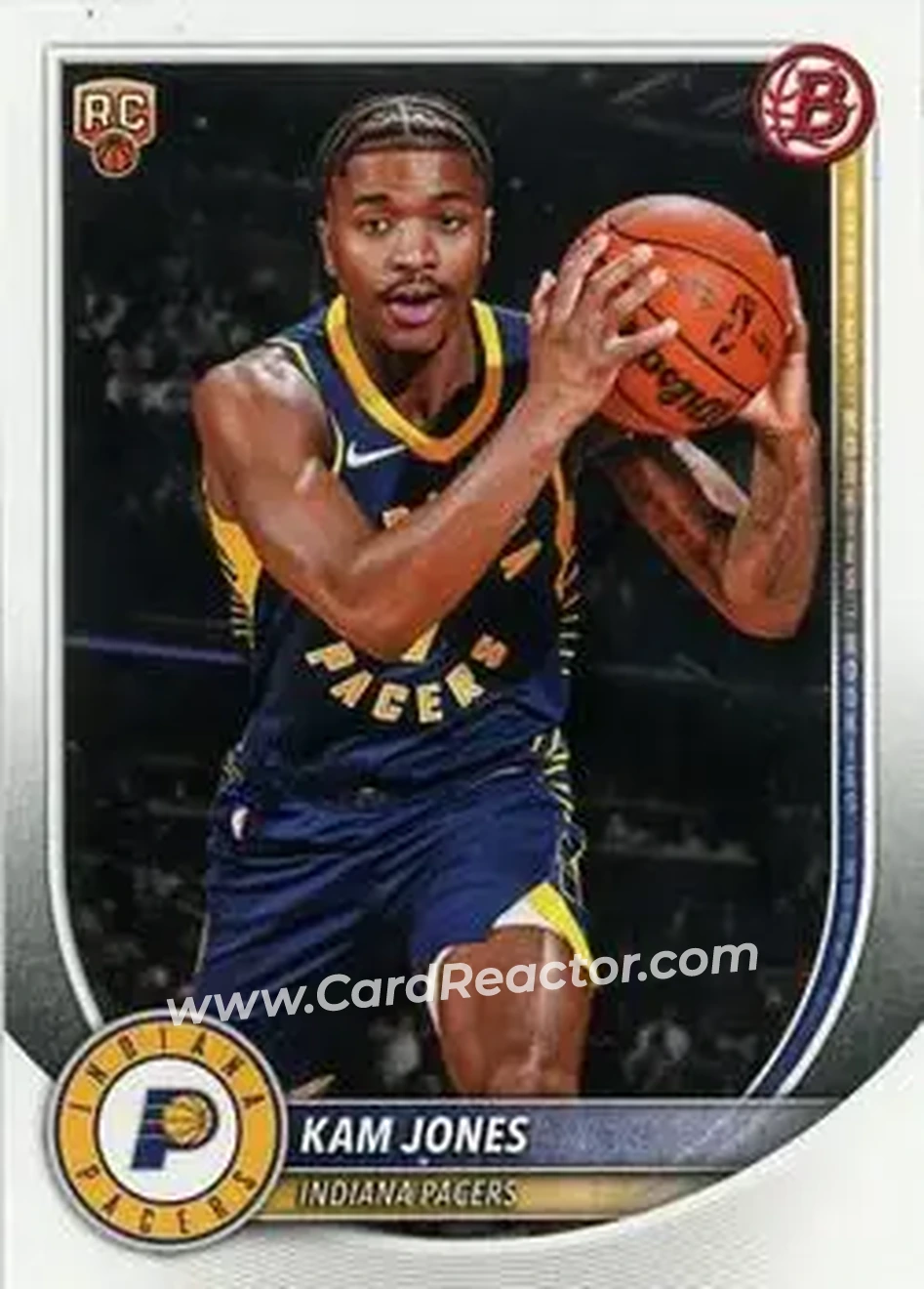 2025-26 Bowman #39 - Kam Jones - Indiana Pacers - Front 2025-26 Bowman #39 - Kam Jones - Indiana Pacers - Front