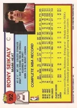 Back of Rony Seikaly
