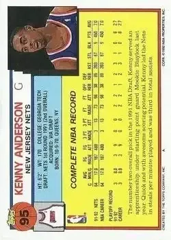 Back of Kenny Anderson