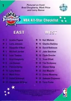 Back of (French) 1 All Star Checklist