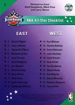 Back of (Spanish) 1 All Star Checklist