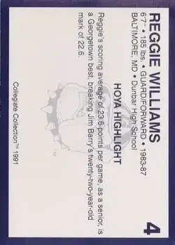 Back of Reggie WIlliams