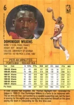 Back of Dominique Wilkins