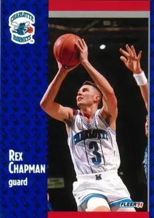 1991-92 Fleer #18 - Rex Chapman - Charlotte Hornets
