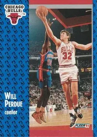 1991-92 Fleer #32 - Will Perdue - Chicago Bulls