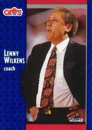 1991-92 Fleer #41 - Lenny Wilkens - Cleveland Cavaliers 1991-92 Fleer #41 - Lenny Wilkens - Cleveland Cavaliers