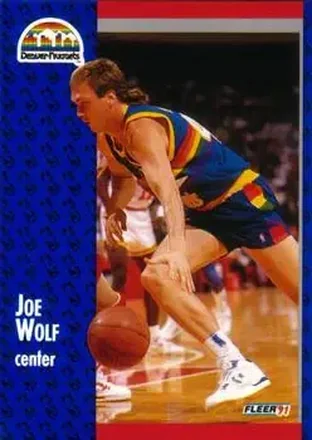 1991-92 Fleer #55 - Joe Wolf - Denver Nuggets