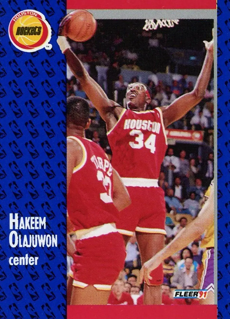1991-92 Fleer #77 Hakeem Olajuwon