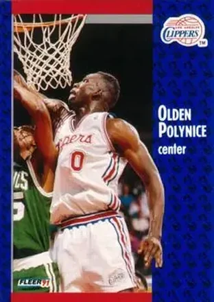 1991-92 Fleer #94 - Olden Polynice - Los Angeles Clippers